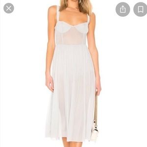 MAJORELLE Rina Sheer Glitter Dress, Size M.